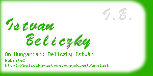 istvan beliczky business card